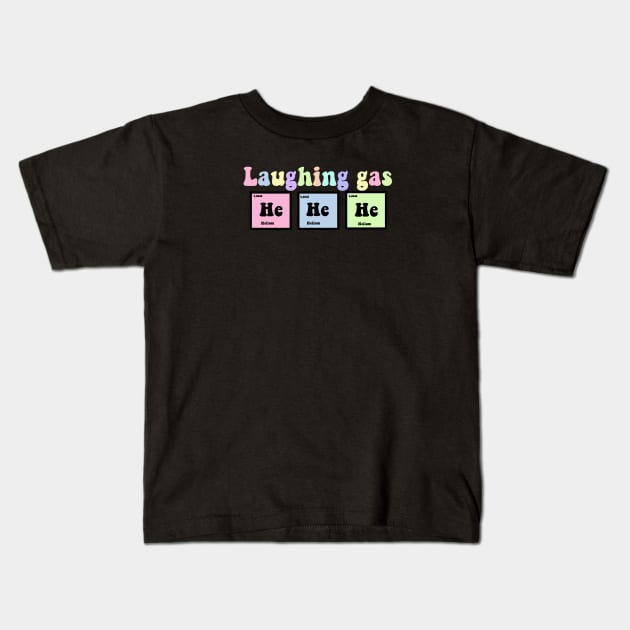 Laughing gas, he he he Kids T-Shirt by Dr.Bear